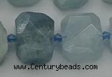 CNG7203 15.5 inches 13*18mm - 15*20mm faceted freeform aquamarine beads