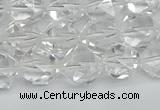 CNG7211 15.5 inches 8mm faceted nuggets white crystal beads