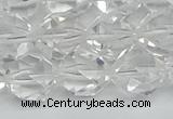 CNG7213 15.5 inches 12mm faceted nuggets white crystal beads