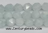 CNG7260 15.5 inches 6mm faceted nuggets aquamarine beads