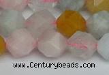 CNG7268 15.5 inches 12mm faceted nuggets morganite beads