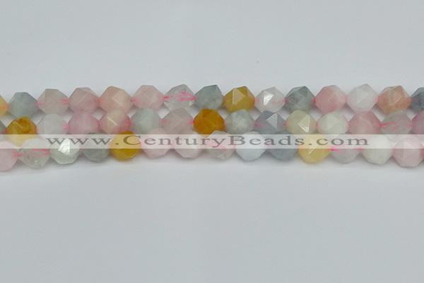 CNG7268 15.5 inches 12mm faceted nuggets morganite beads