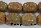 CNG728 15.5 inches 15*18mm nuggets New unakite beads wholesale
