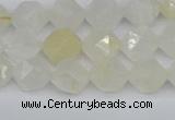 CNG7286 15.5 inches 8mm faceted nuggets white moonstone beads