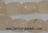 CNG729 15.5 inches 15*18mm nuggets rose quartz beads wholesale