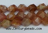 CNG7295 15.5 inches 6mm faceted nuggets sunstone beads