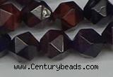 CNG7318 15.5 inches 12mm faceted nuggets purple tiger eye beads