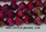 CNG7320 15.5 inches 6mm faceted nuggets red tiger eye beads