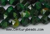 CNG7325 15.5 inches 6mm faceted nuggets green tiger eye beads