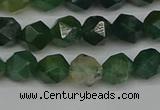 CNG7336 15.5 inches 8mm faceted nuggets moss agate beads