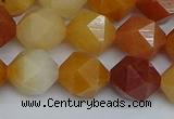 CNG7362 15.5 inches 10mm faceted nuggets yellow jade beads