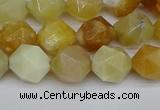 CNG7366 15.5 inches 8mm faceted nuggets yellow opal beads