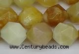 CNG7368 15.5 inches 12mm faceted nuggets yellow opal beads