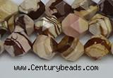 CNG7381 15.5 inches 8mm faceted nuggets zebra jasper beads