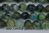 CNG7385 15.5 inches 6mm faceted nuggets African turquoise beads