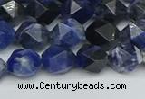 CNG7436 15.5 inches 8mm faceted nuggets sodalite gemstone beads