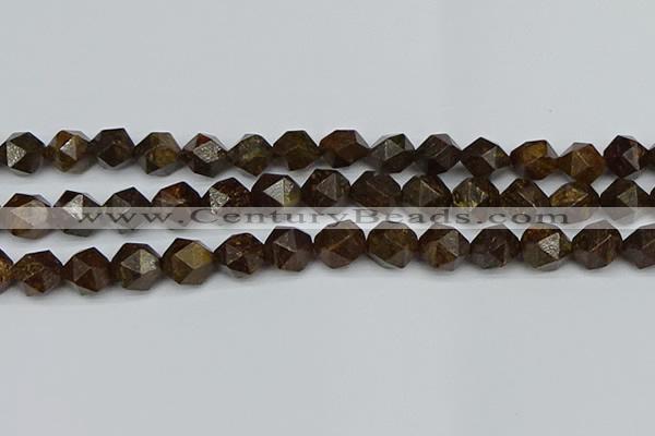 CNG7443 15.5 inches 12mm faceted nuggets bronzite gemstone beads