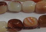 CNG746 15.5 inches 13*18mm nuggets line agate beads wholesale