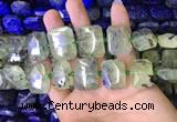 CNG7475 15.5 inches 18*25mm - 20*28mm faceted freeform prehnite beads