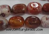 CNG748 15.5 inches 13*18mm nuggets fire agate beads wholesale