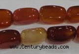 CNG751 15.5 inches 12*20mm nuggets red agate beads wholesale