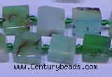 CNG7549 12*14mm - 14*15mm freeform Australia chrysoprase beads