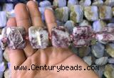 CNG7565 18*25mm - 20*28mm faceted freeform pink tourmaline beads