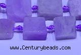 CNG7600 15.5 inches 10*12mm - 12*14mm freeform kunzite beads