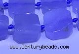 CNG7604 15.5 inches 14*15mm - 15*16mm freeform blue chalcedony beads