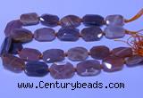 CNG7624 20*30mm - 22*32mm faceted freeform sunstone beads