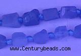 CNG7631 15.5 inches 6*8mm - 8*10mm nuggets aquamarine beads