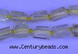 CNG7636 15.5 inches 5*7mm - 8*10mm nuggets lemon quartz beads