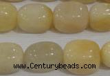 CNG767 15.5 inches 13*18mm nuggets yellow jade beads wholesale