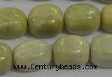 CNG771 15.5 inches 15*18mm nuggets lemon jasper beads wholesale