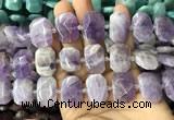 CNG7758 13*18mm - 15*25mm faceted freeform lavender amethyst beads