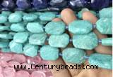 CNG7814 15.5 inches 13*18mm - 18*25mm faceted freeform amazonite beads