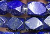 CNG7847 15.5 inches 8*12mm - 9*13mm faceted nuggets lapis lazuli beads