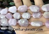 CNG7895 15.5 inches 13*18mm - 18*25mm faceted freeform kunzite beads