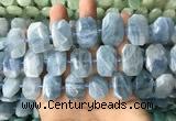 CNG7904 13*18mm - 15*25mm faceted freeform aquamarine beads