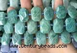 CNG7922 15.5 inches 13*18mm - 15*25mm faceted freeform amazonite beads