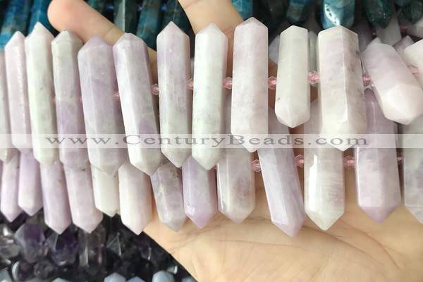 CNG7932 15.5 inches 10*22mm - 12*45mm faceted nuggets kunzite beads