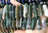 CNG7946 15.5 inches 10*22mm - 12*45mm faceted nuggets Indian agate beads