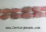 CNG7951 15.5 inches 15*25mm - 20*40mm nuggets rose quartz beads