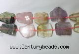 CNG7978 25*30mm - 35*45mm freeform mixed quartz slab beads