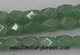 CNG810 15.5 inches 8*12mm faceted nuggets green aventurine beads