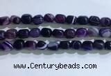 CNG8132 15.5 inches 8*12mm nuggets striped agate beads wholesale