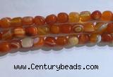 CNG8188 15.5 inches 10*14mm nuggets striped agate beads wholesale