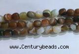 CNG8195 15.5 inches 10*14mm nuggets striped agate beads wholesale