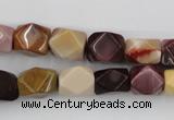 CNG823 15.5 inches 9*12mm faceted nuggets mookaite gemstone beads