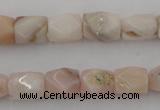 CNG824 15.5 inches 9*12mm faceted nuggets pink opal gemstone beads